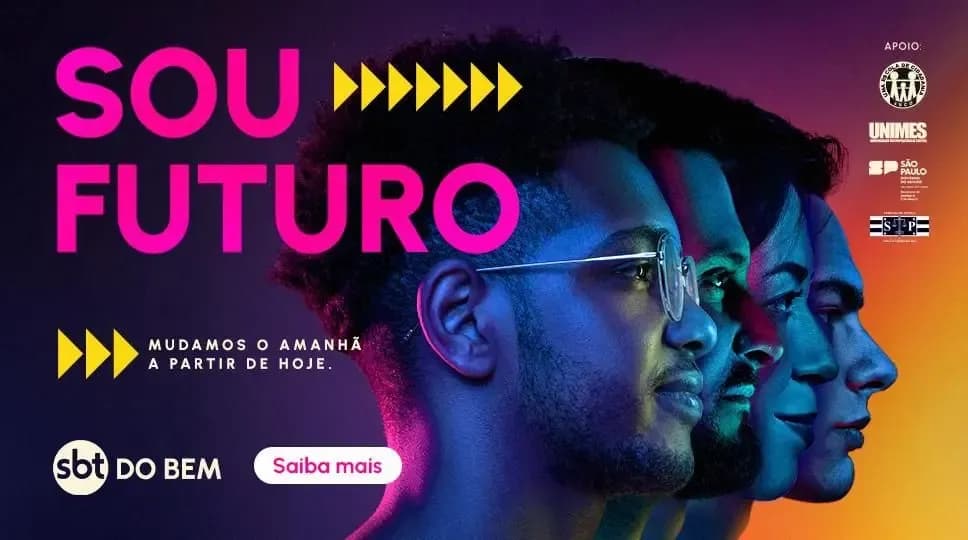 SBT do Bem reestrutura projeto social, renomeado como SOU FUTURO, que proporciona bolsas de estudo para jovens em situação de vulnerabilidade social